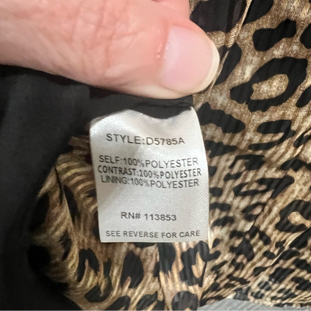 Sugar Lips Leopard Print High Neck Belted Dress Size XS - Picture 7 of 8